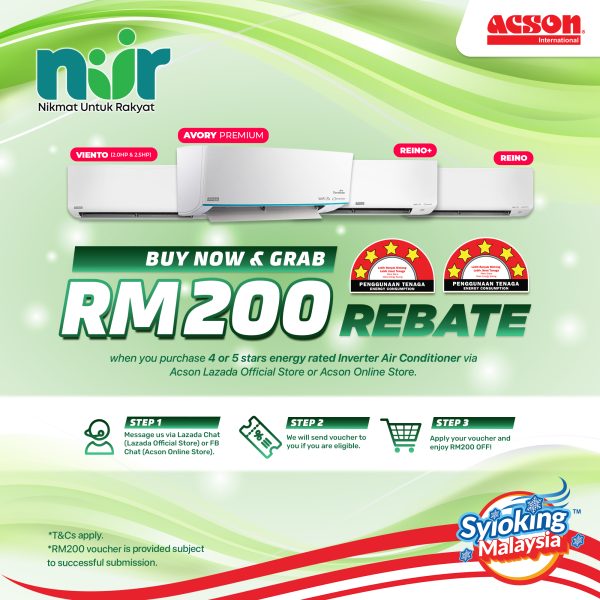AVORY Premium Inverter (2.5HP)  Air Conditioner R32 WiFi